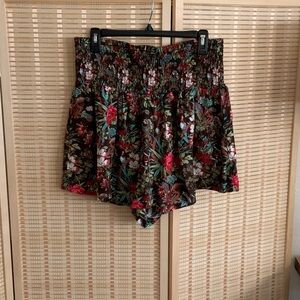 Anthropologie silky Floral loose Shorts - Size L